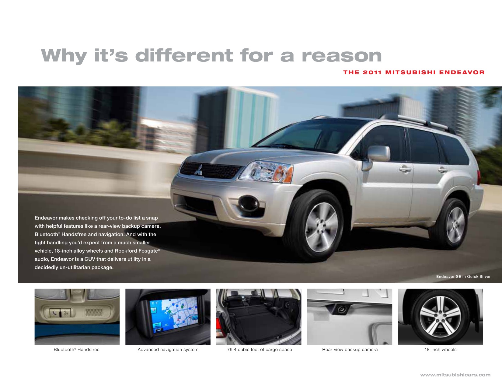 2011 Mitsubishi Endeavour Brochure Page 1